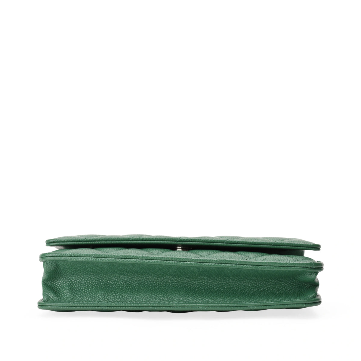 Green quilted leather Chanel handbag. curated Pre-loved Luxury by Myluxe in Helsinki.