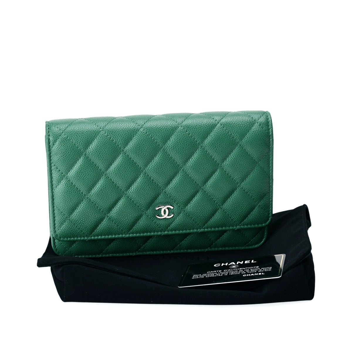 Chanel WOC Green Caviar SHW