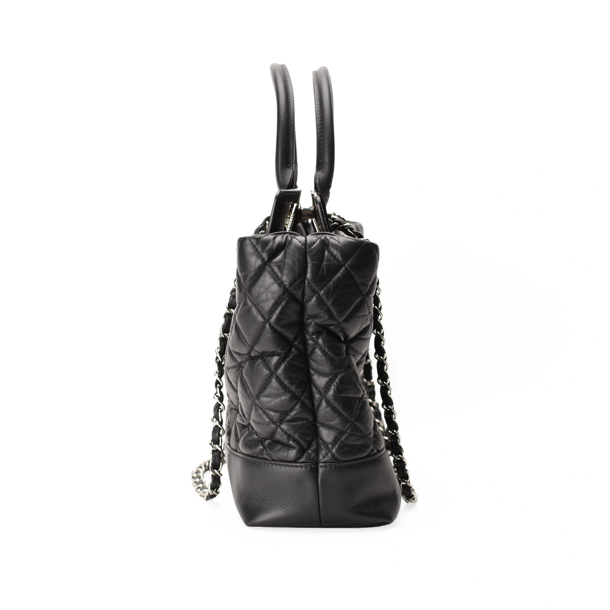 Chanel Be CC Black Tote Top Handle Shoulder Bag SHW
