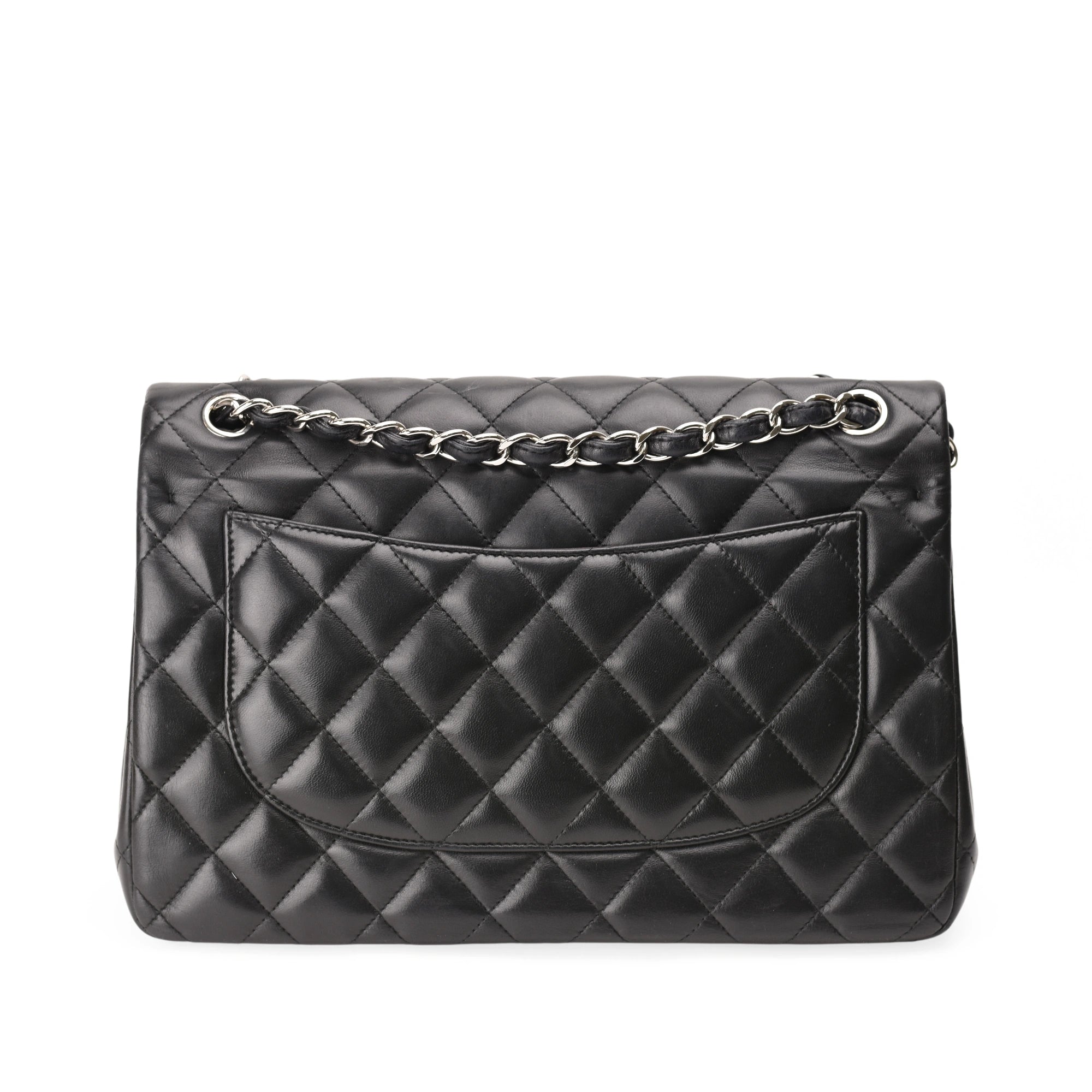 Chanel Jumbo Black Lambskin SHW