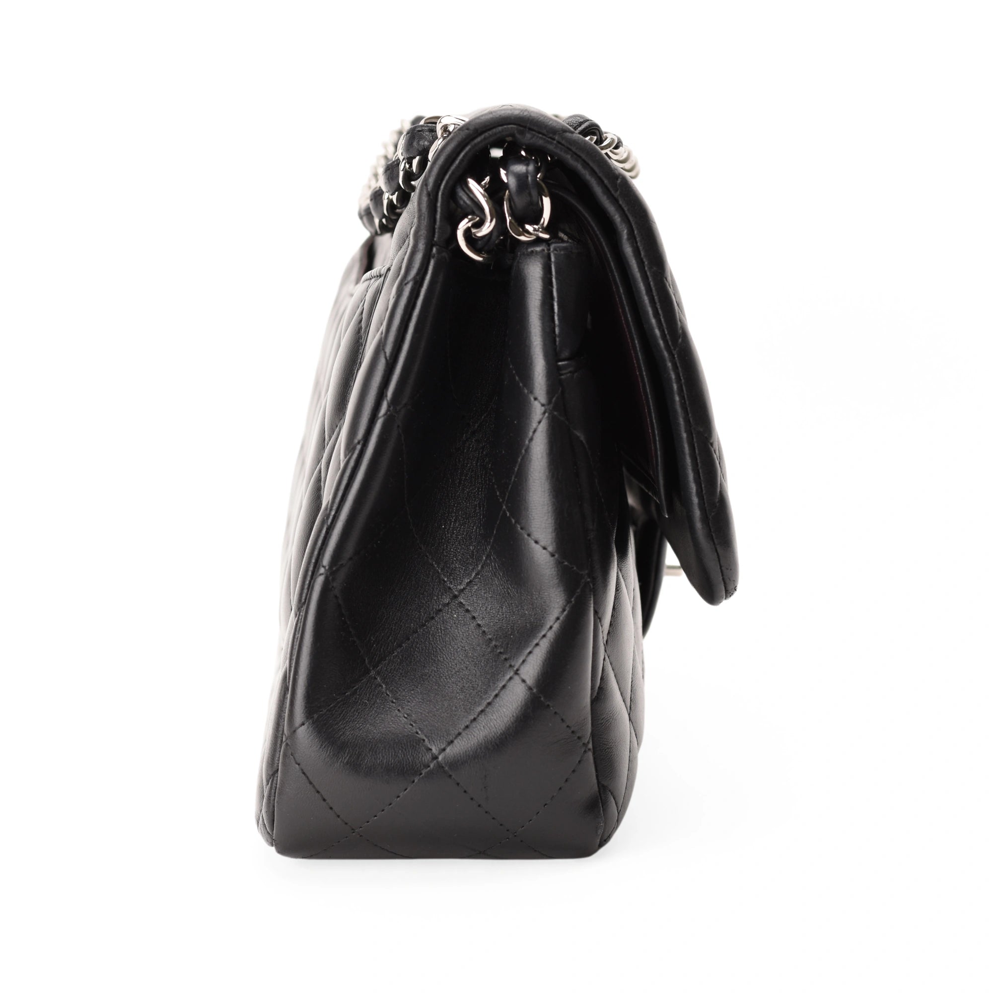 Chanel Jumbo Black Lambskin SHW