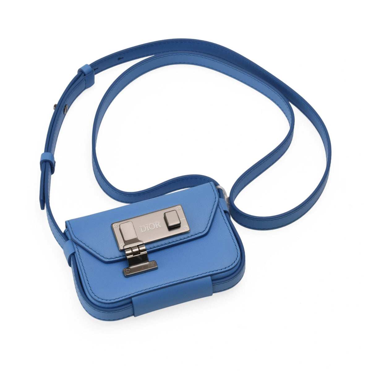 Dior Nano Clasp Lock Messenger Pouch Leather