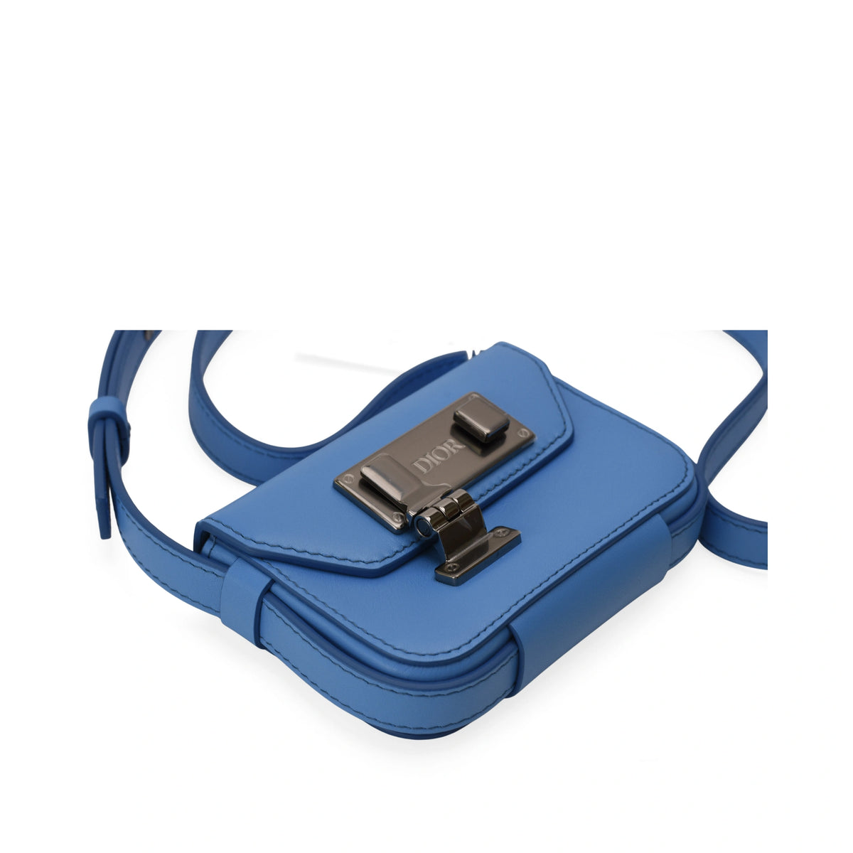Dior Nano Clasp Lock Messenger Pouch Leather