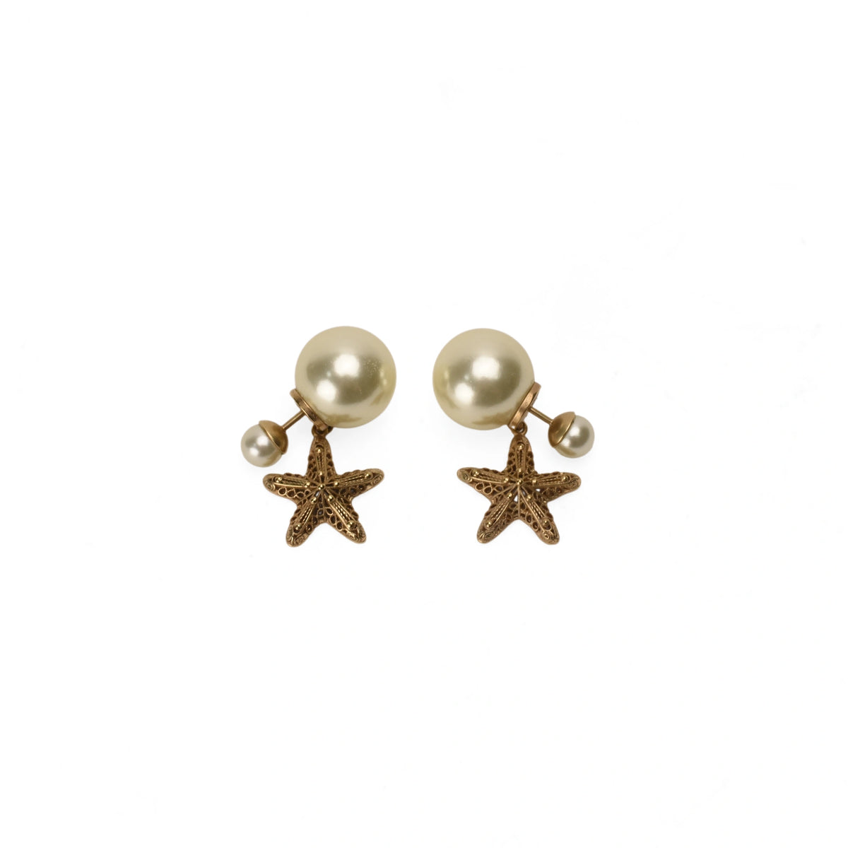 Dior Starfish Pearl Earrings