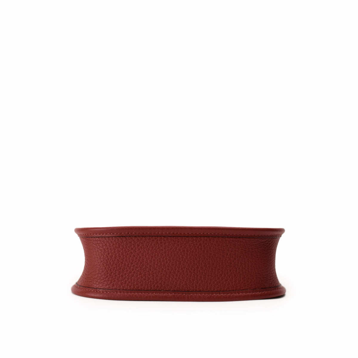 Red pebbled leather wide cuff bracelet. Curated Pre-loved Luxury by Myluxe in Helsinki.