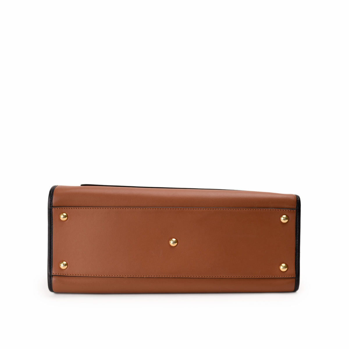 Tan leather luxury clutch with gold-tone hardware. Curated Pre-loved Luxury by Myluxe in Helsinki.