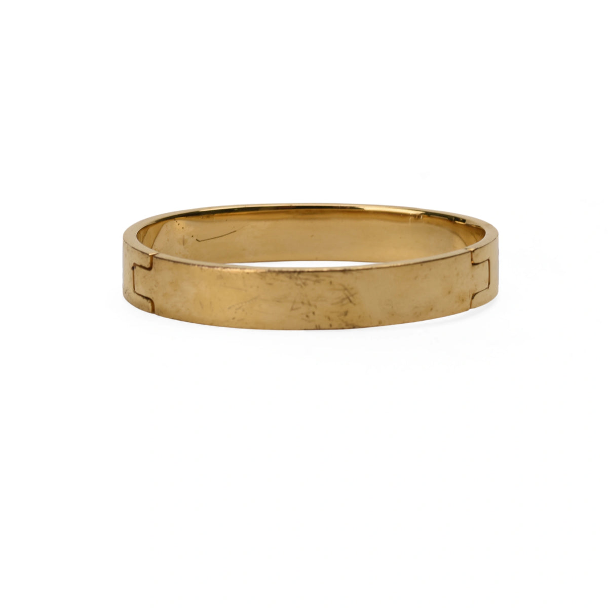 Fendi FF Monogram Enamel Bangle Bracelet White Gold-Tone