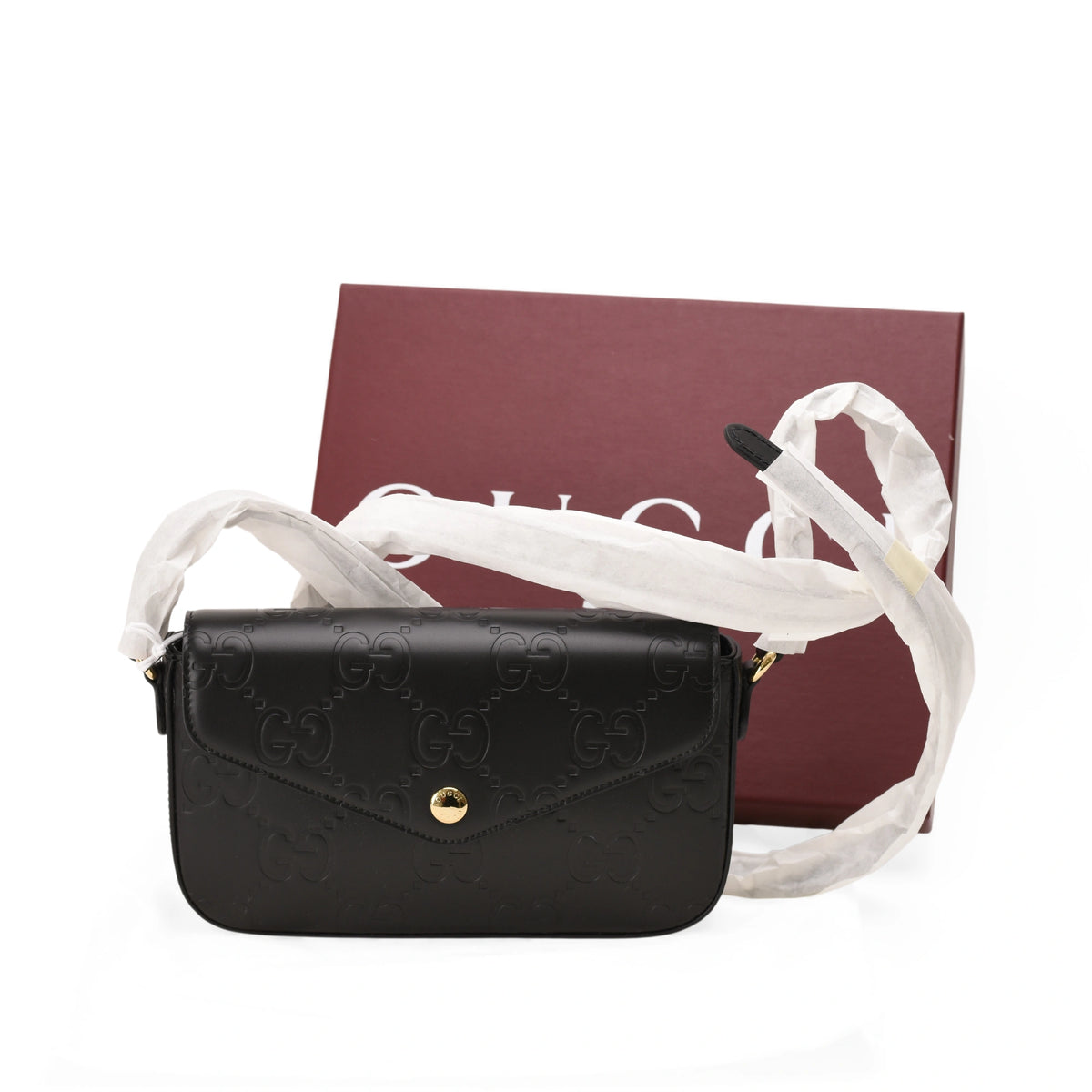 Gucci GG Super Mini Shoulder Bag Black
