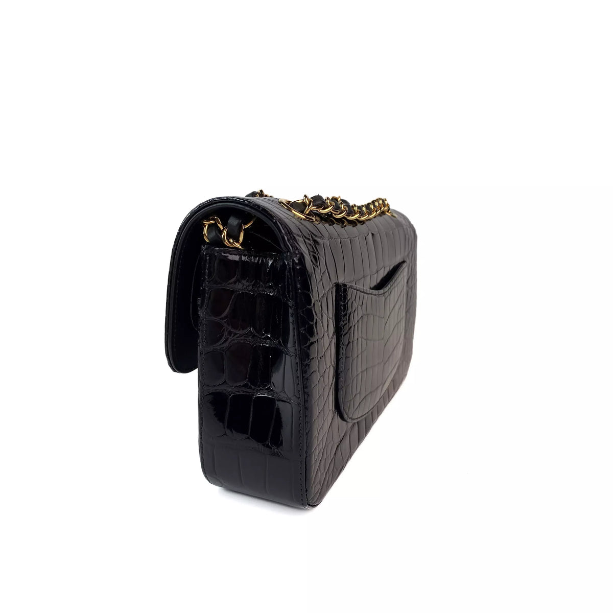 Chanel Timless Medium Double Flap in Black Alligator GHW 4