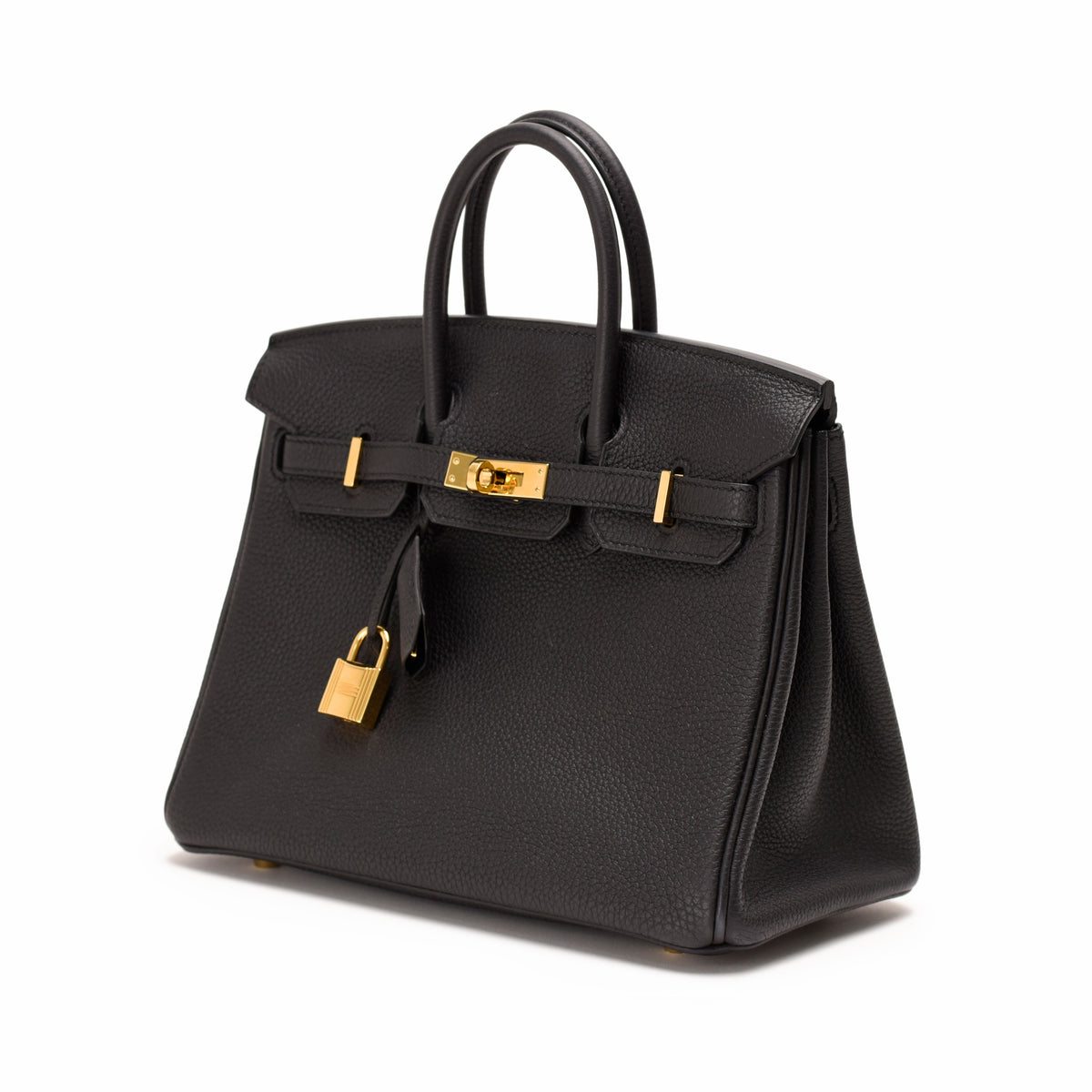 Black Togo leather Birkin handbag with gold-tone hardware, curated Pre-loved Luxury by Myluxe in Helsinki.