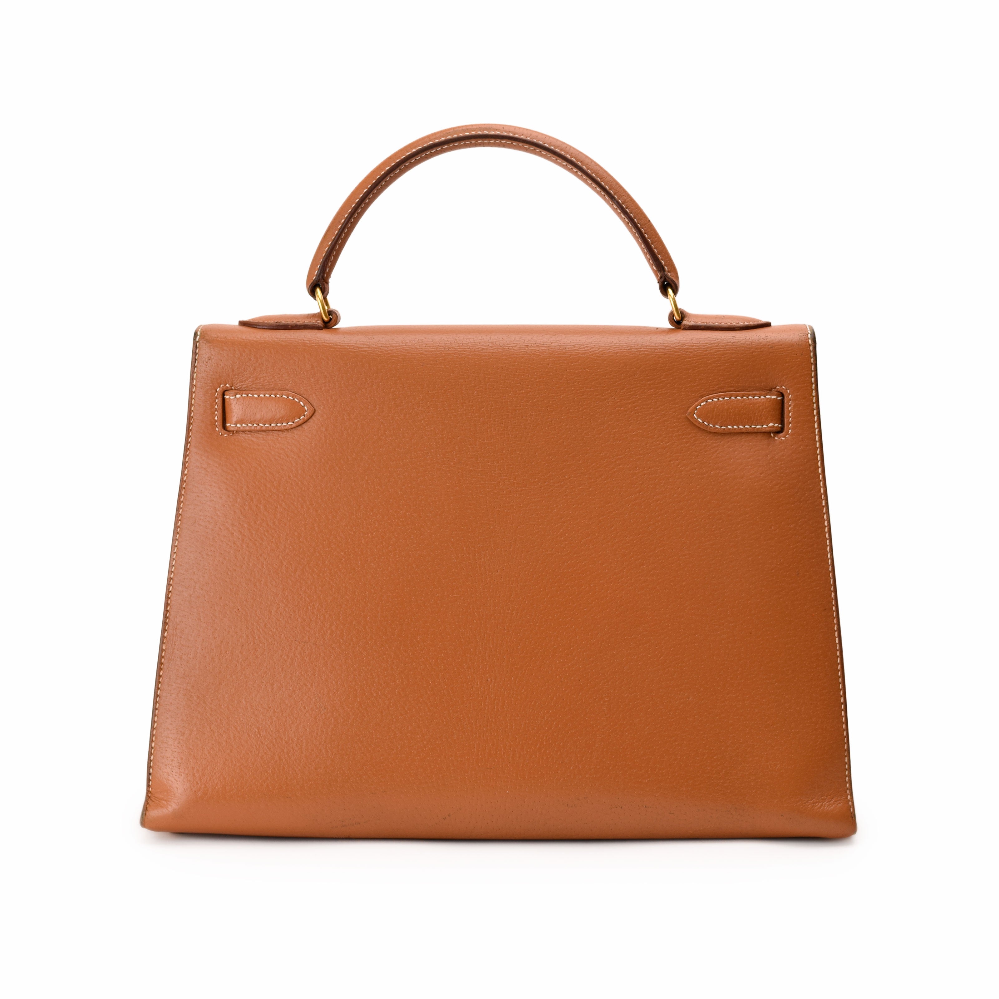 Hermès Kelly 32 Sellier Porc Vintage Gold GHW