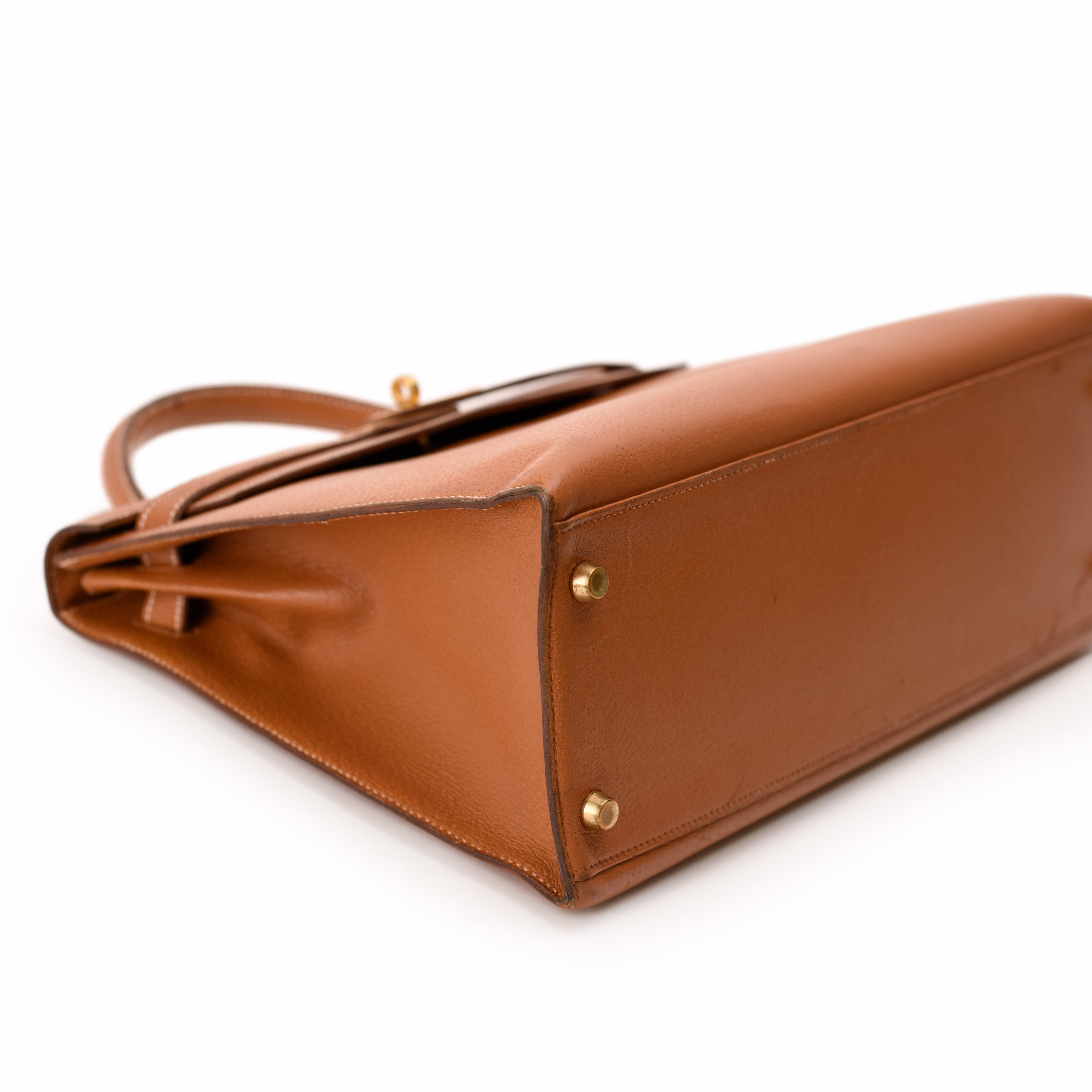 Hermès Kelly 32 Sellier Porc Vintage Gold GHW