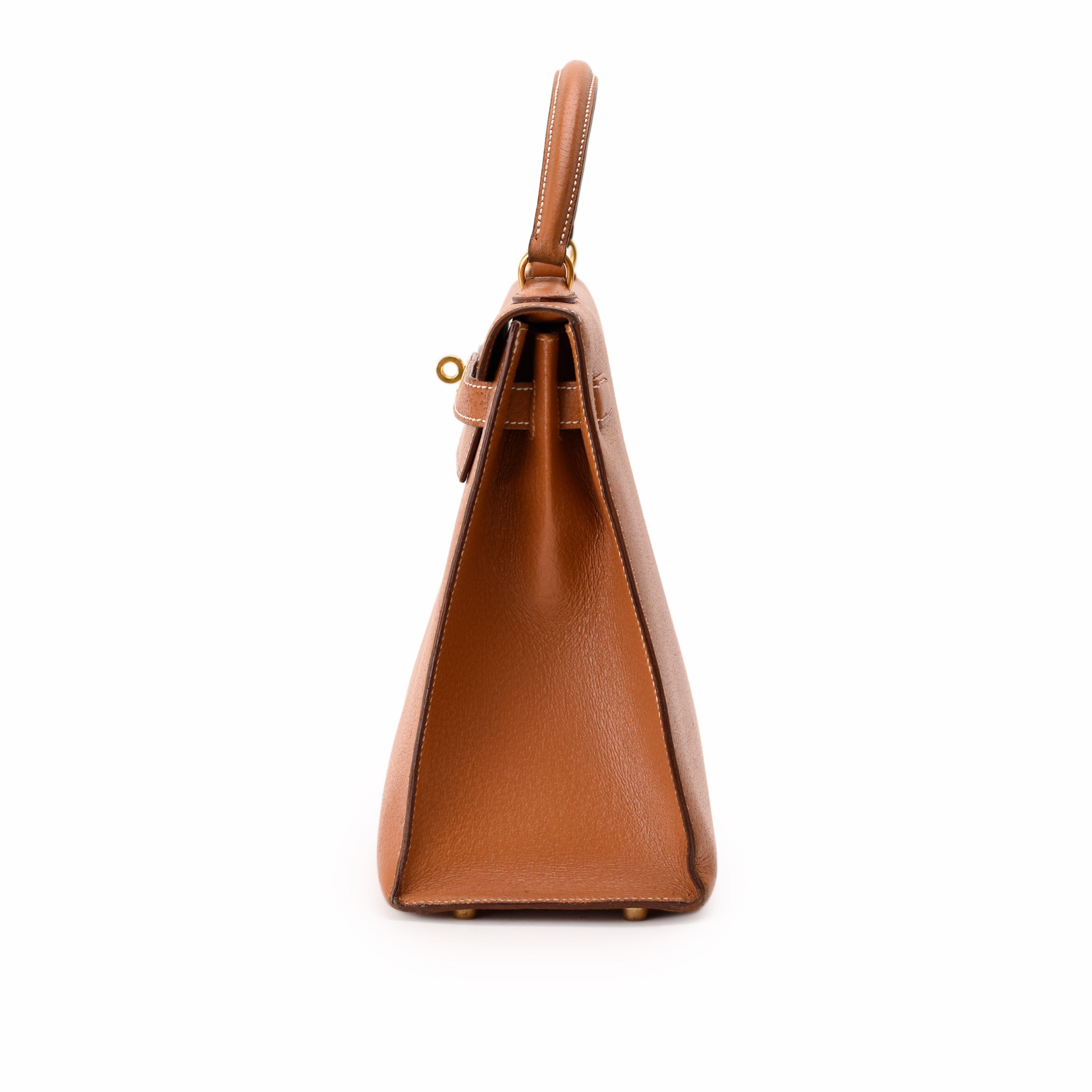 Hermès Kelly 32 Sellier Porc Vintage Gold GHW