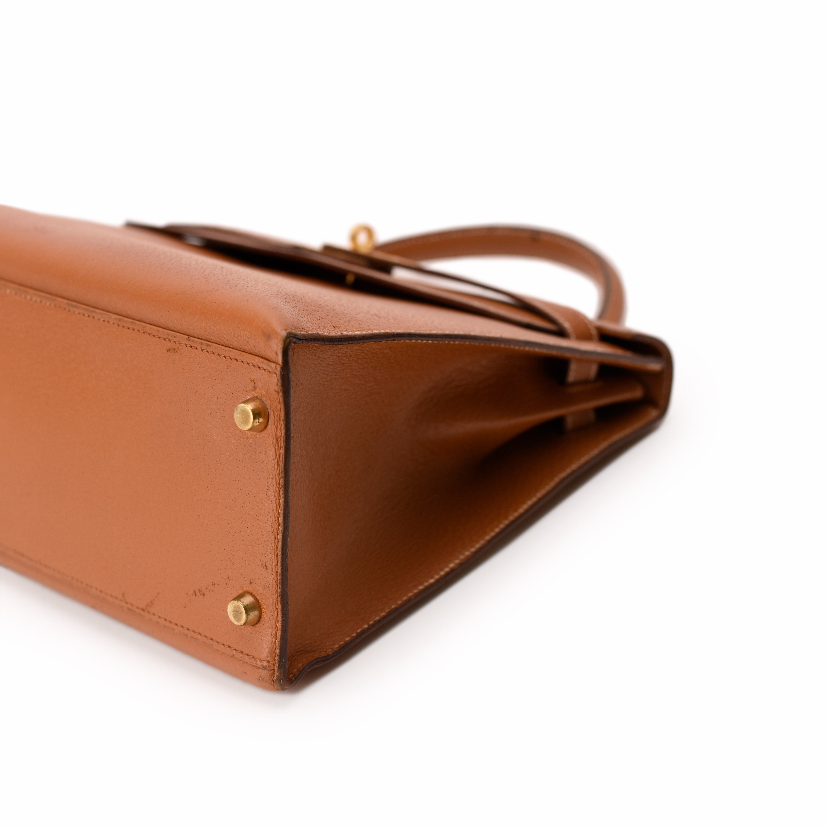 Hermès Kelly 32 Sellier Porc Vintage Gold GHW