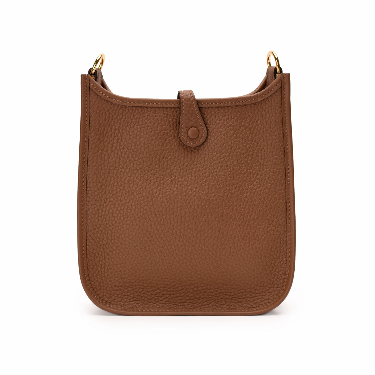 Brown pebbled leather hobo shoulder bag with gold-tone hardware, curated Pre-loved Luxury by Myluxe in Helsinki.