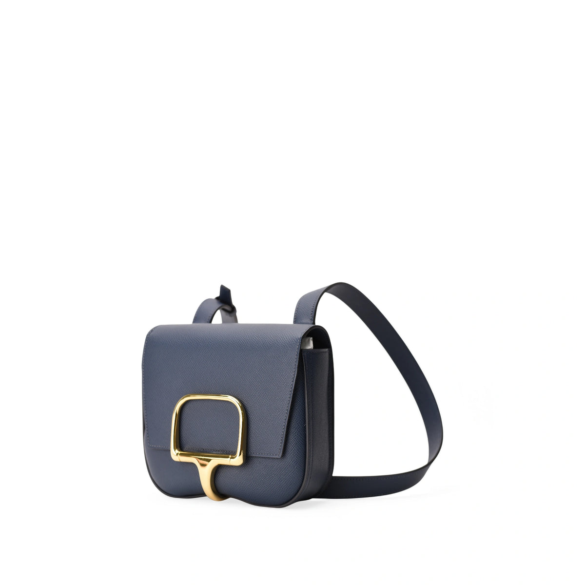Hermès Della Cavalleria Mini Bleu De Prusse Bag GHW