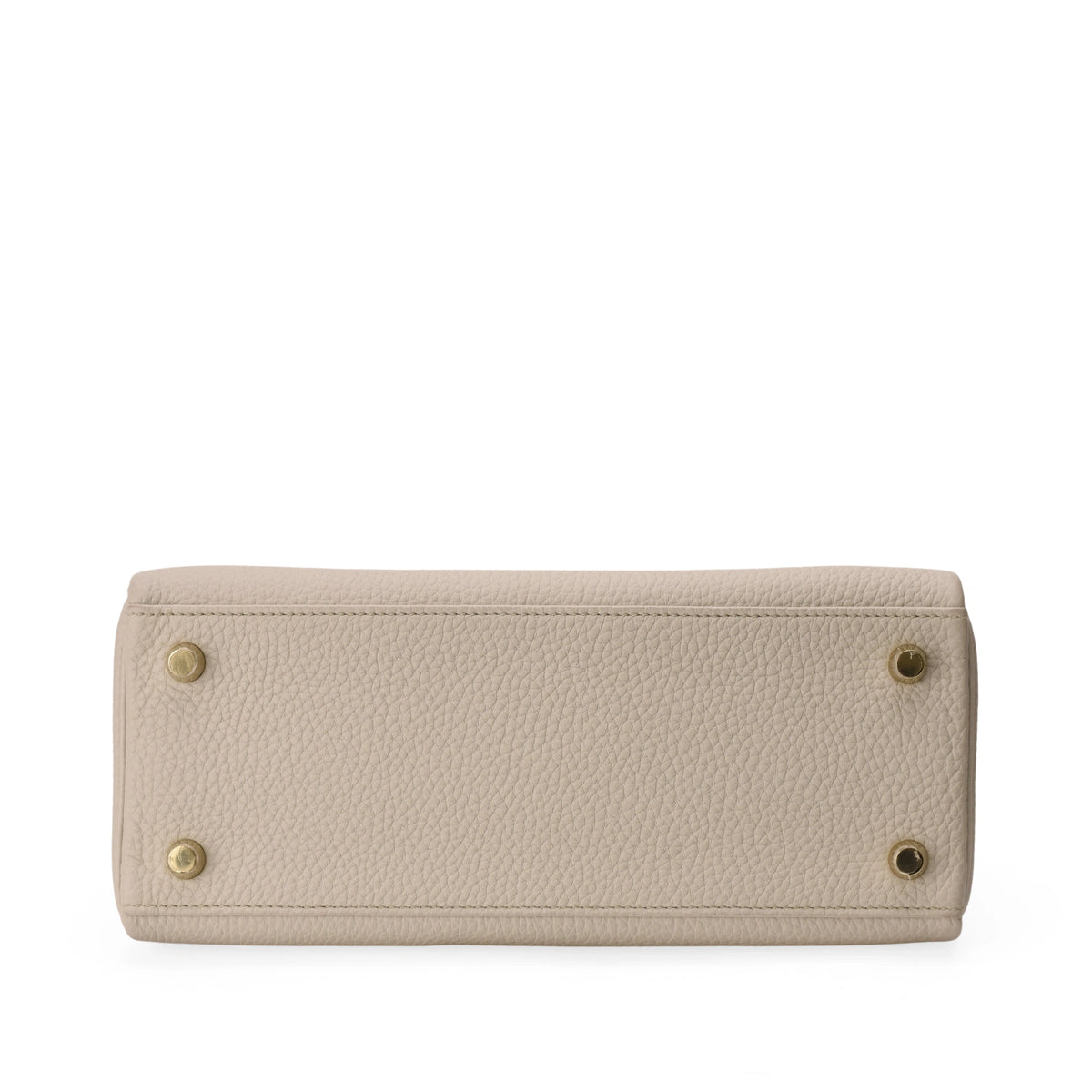 Hermès Kelly 25 Beton Retourne Togo leather base with gold hardware. curated Pre-loved Luxury by Myluxe in Helsinki.