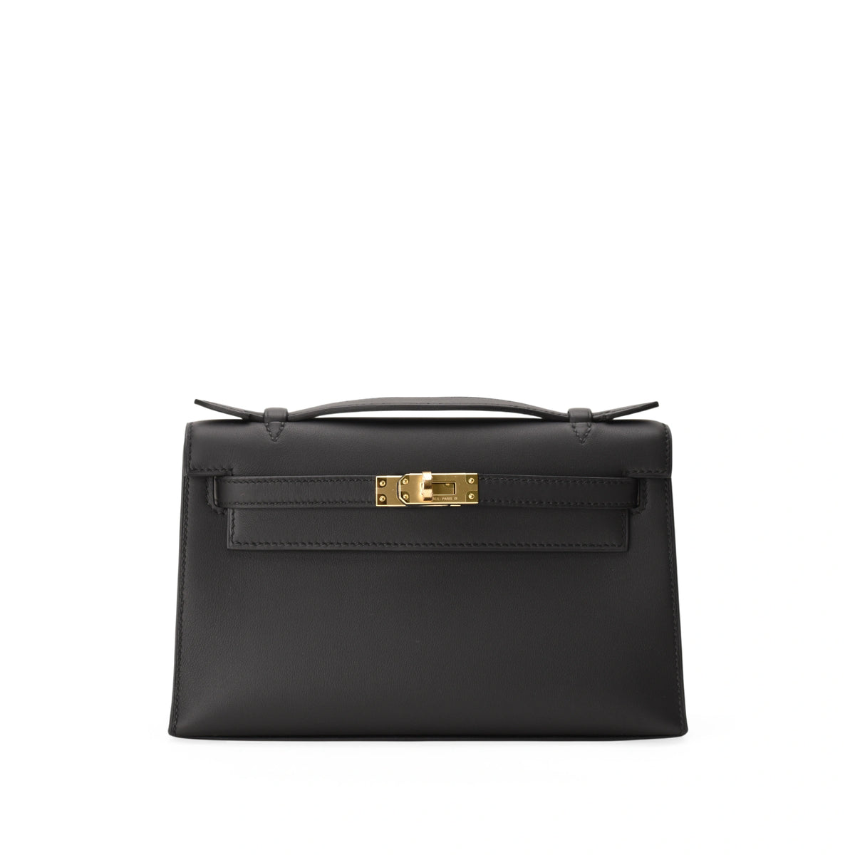 Hermès Kelly Pochette Black Swift GHW