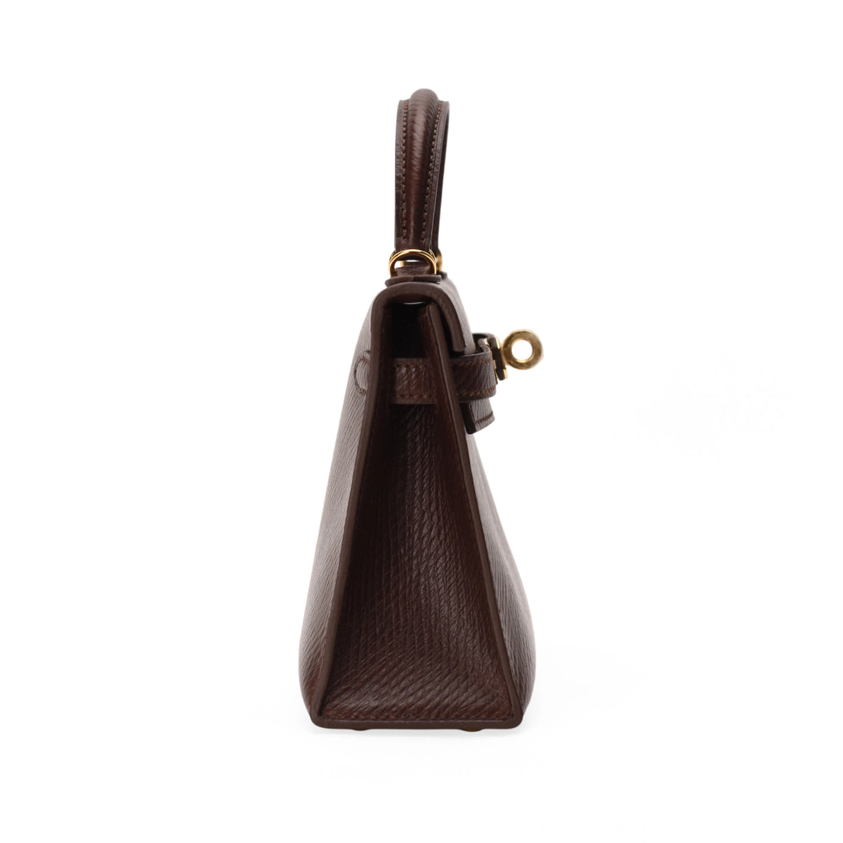 Hermès Mini Kelly Sellier in Volynka Terre leather with gold hardware. curated Pre-loved Luxury by Myluxe in Helsinki.