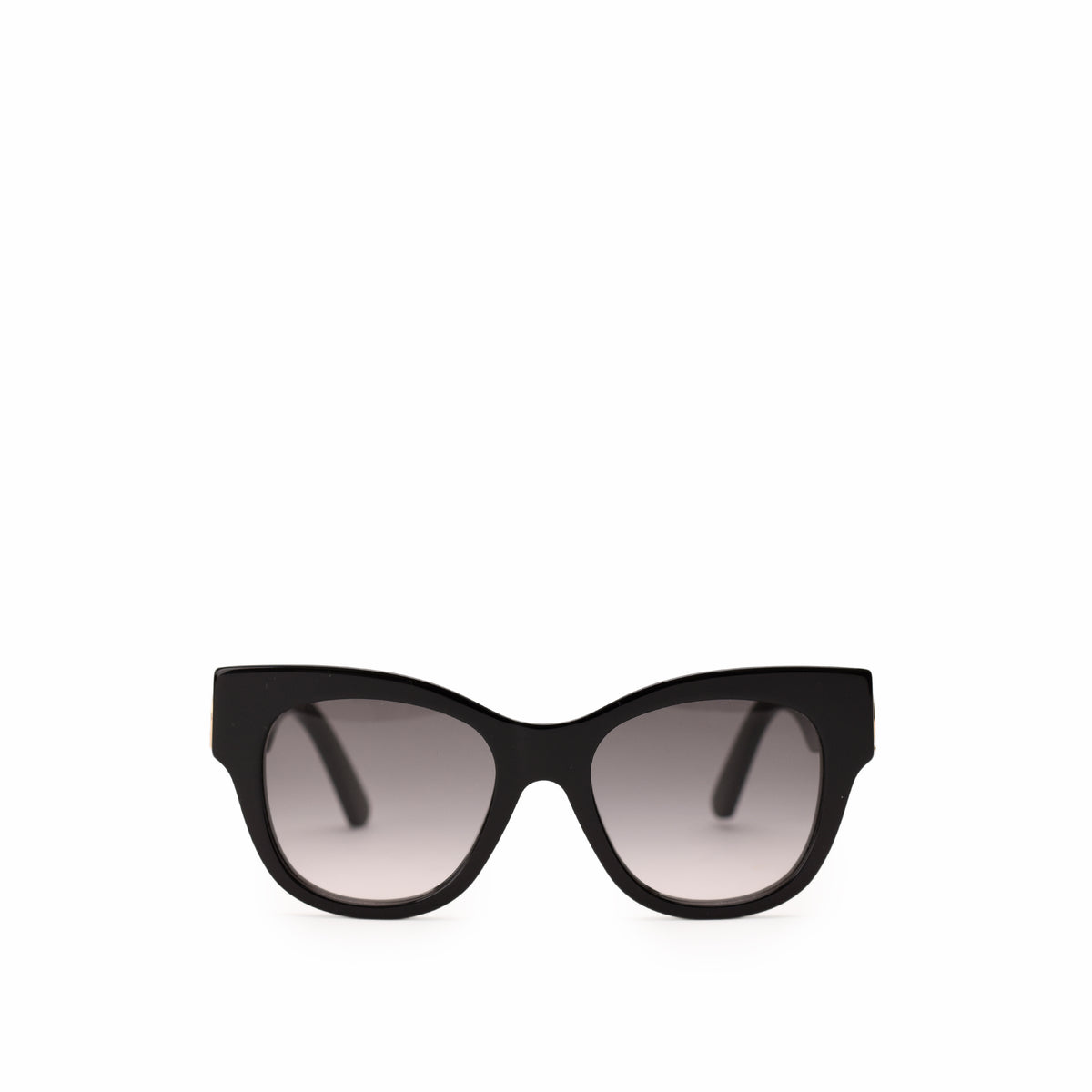 Black acetate cat-eye sunglasses with gradient lenses, curated Pre-loved Luxury by Myluxe in Helsinki.