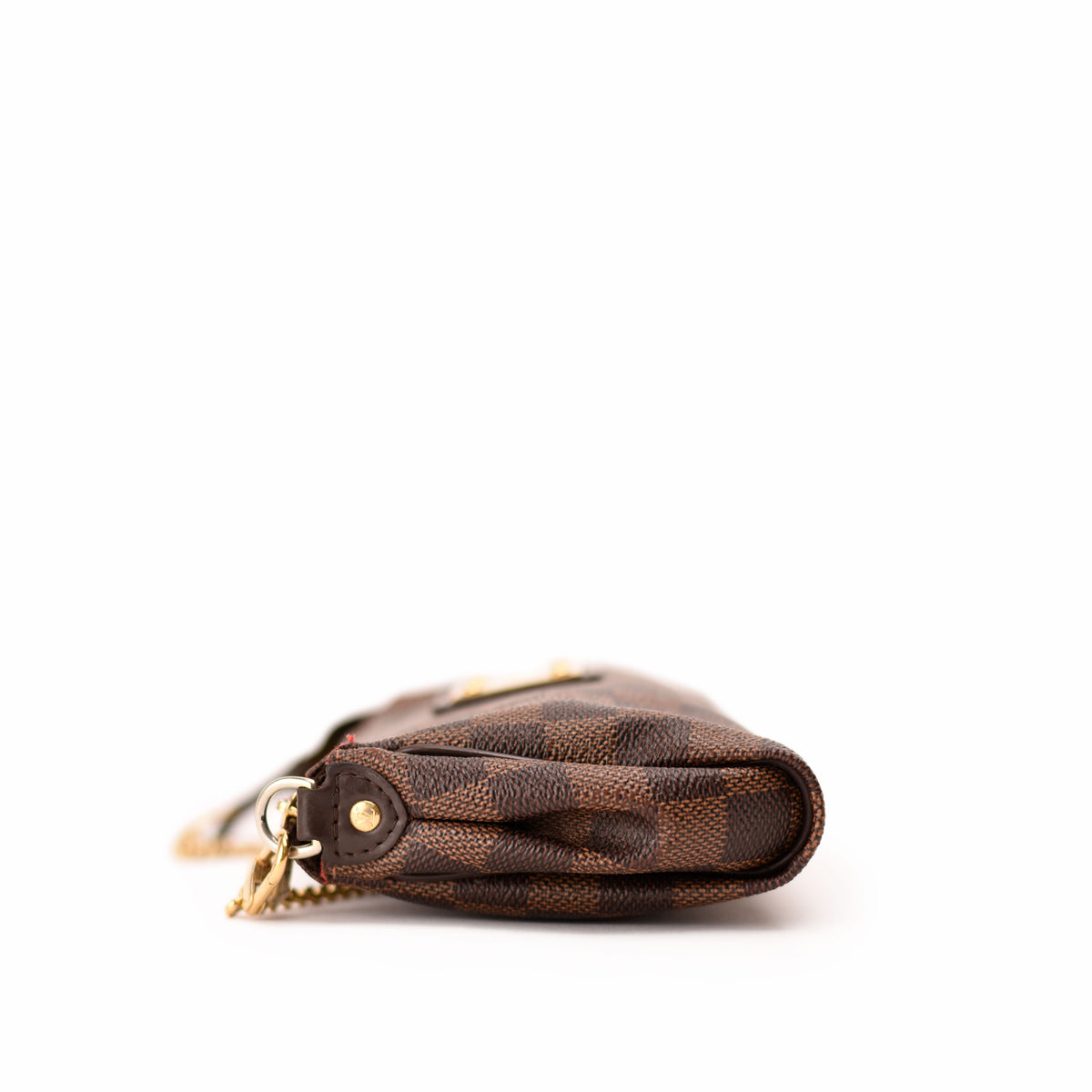 Louis Vuitton monogram brown canvas crossbody bag with gold-tone chain strap. curated Pre-loved Luxury by Myluxe in Helsinki.