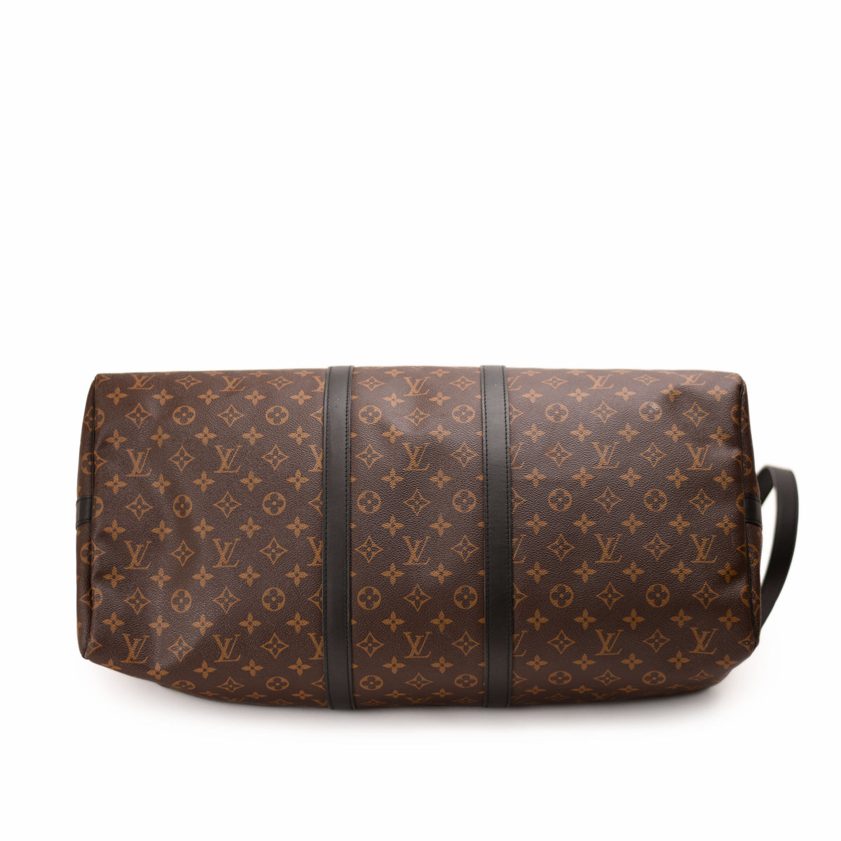 Louis Vuitton brown monogram canvas duffel bag with leather straps. curated Pre-loved Luxury by Myluxe in Helsinki.