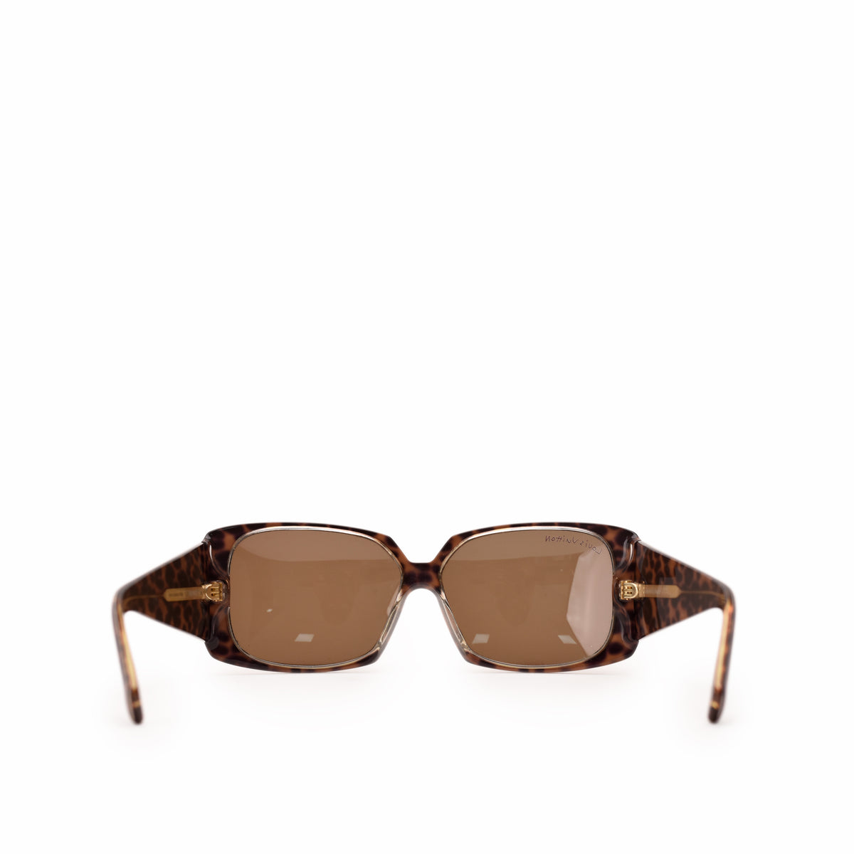 Tortoiseshell patterned oversized square sunglasses with brown tinted lenses, curated Pre-loved Luxury by Myluxe in Helsinki.