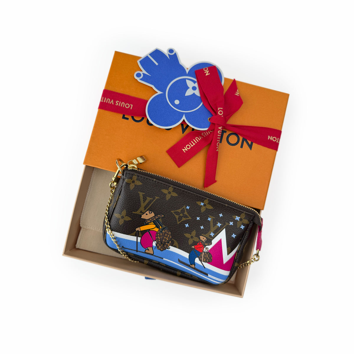 Louis Vuitton Monogram multicolor cartoon print zip pouch, curated Pre-loved Luxury by Myluxe in Helsinki.