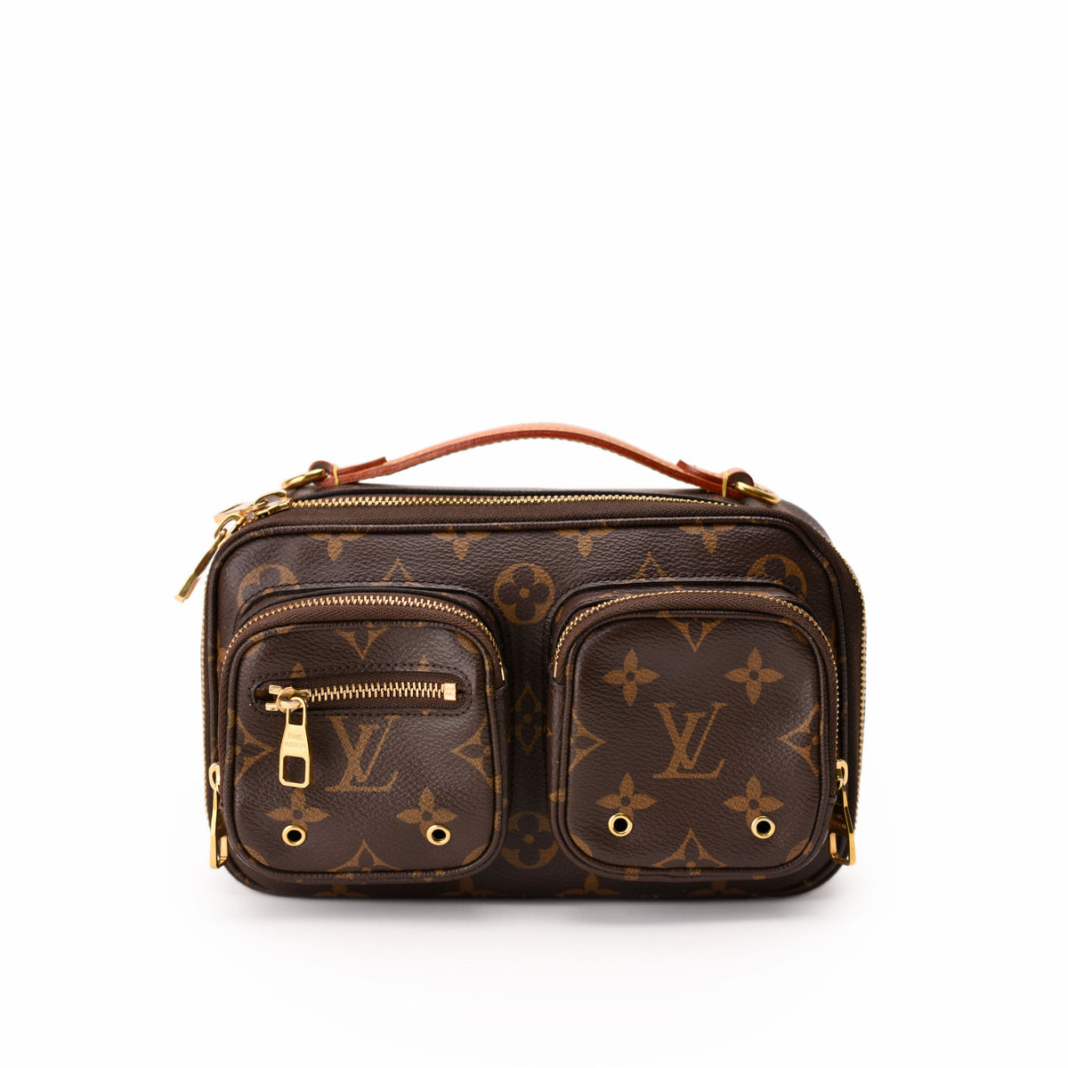 Louis Vuitton monogram brown canvas handbag with gold-tone hardware, curated Pre-loved Luxury by Myluxe in Helsinki.