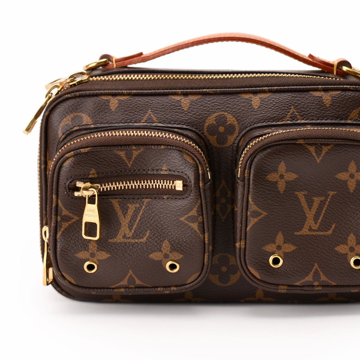 Louis Vuitton Monogram brown coated canvas multi-pocket cosmetic bag, curated Pre-loved Luxury by Myluxe in Helsinki.
