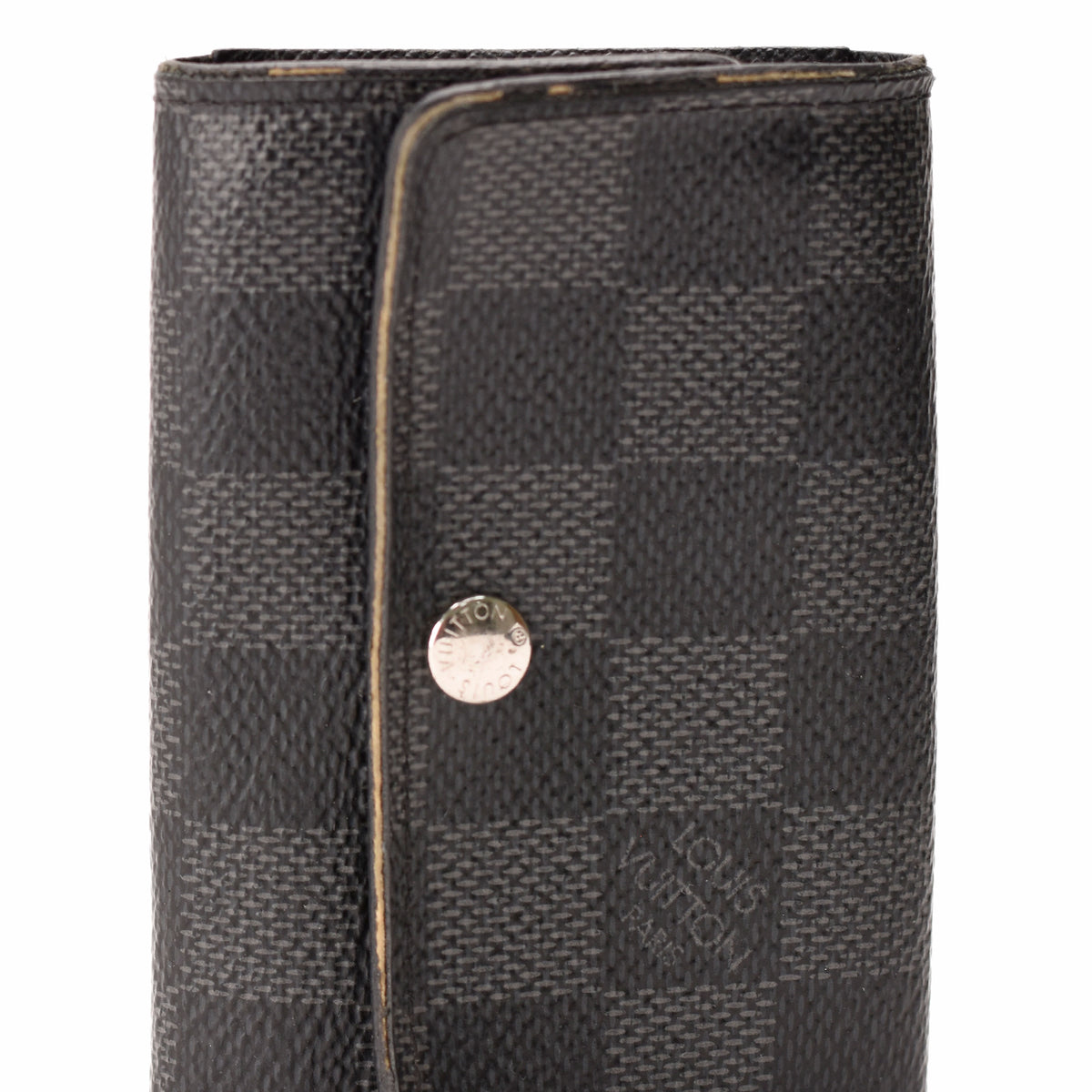 Louis Vuitton Damier Graphite black coated canvas wallet, curated Pre-loved Luxury by Myluxe in Helsinki.