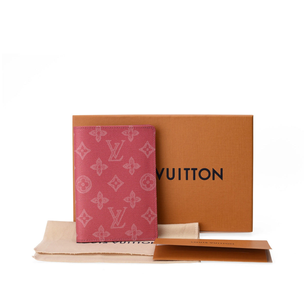 Louis Vuitton Passport Cover Monogram Origine Rose Ruban