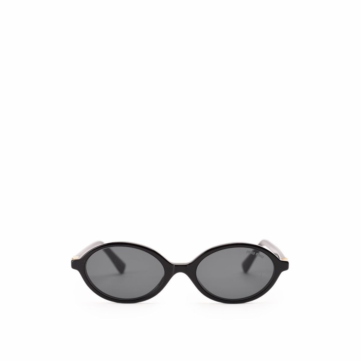 Black oval-shaped Maui Jim sunglasses with dark lenses. curated Pre-loved Luxury by Myluxe in Helsinki.