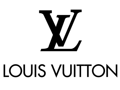 Louis Vuitton luxury brand logo in black typography.
