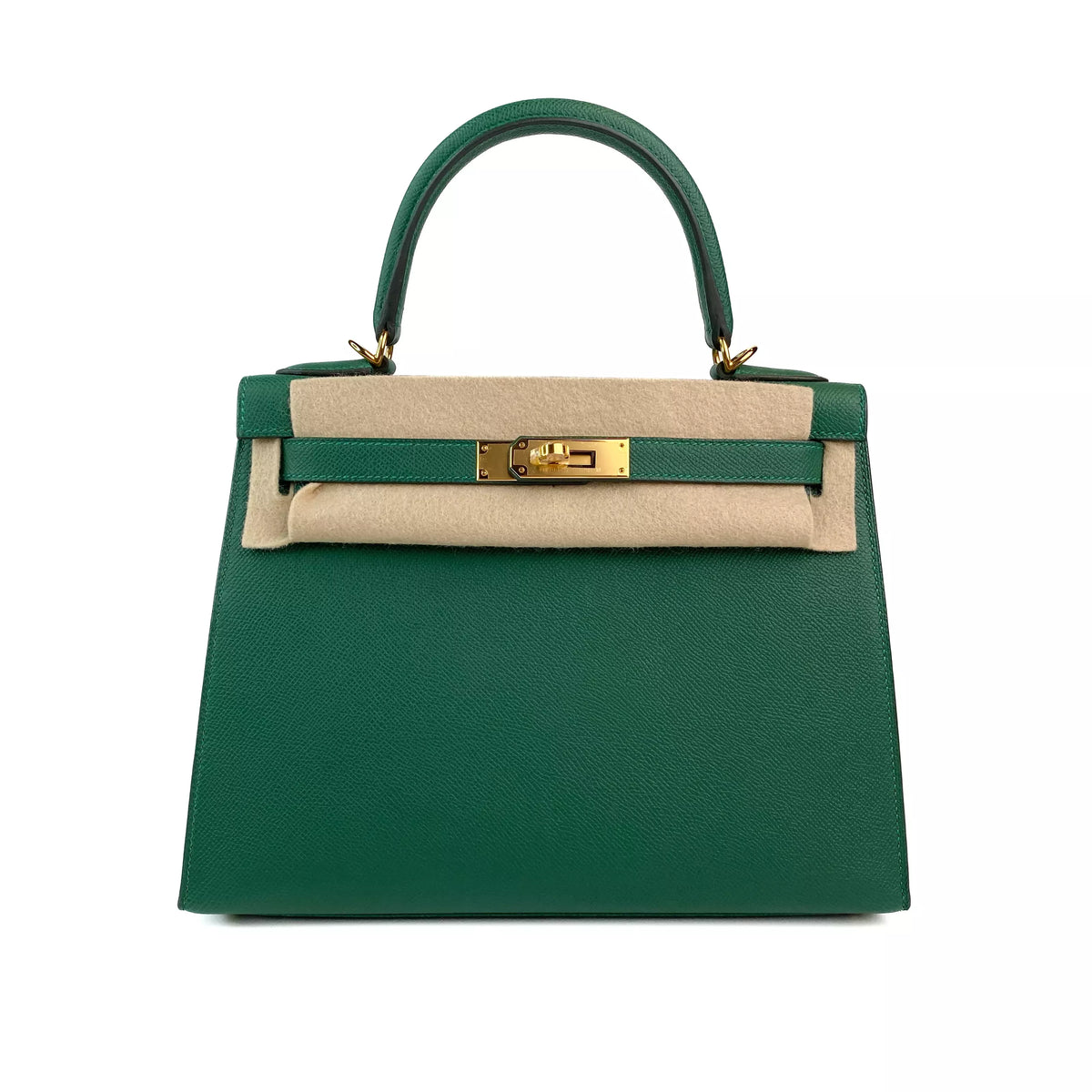 Hermes Kelly 28 Sellier in Vert Vertigo Epsom Leather GHW 7